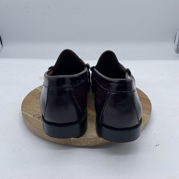 G.H. Bass Weejuns Larson Shoes Mens 12 D Burgundy Penny Loafers Leather Classic - Picture 5 of 12